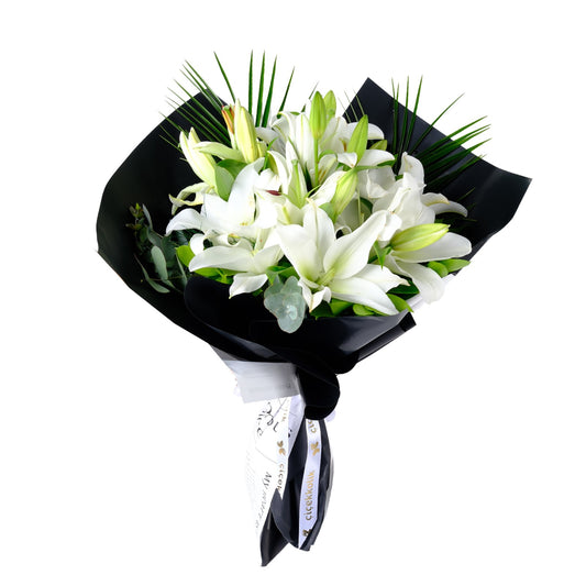 Black Packagıng Whıte Lilies